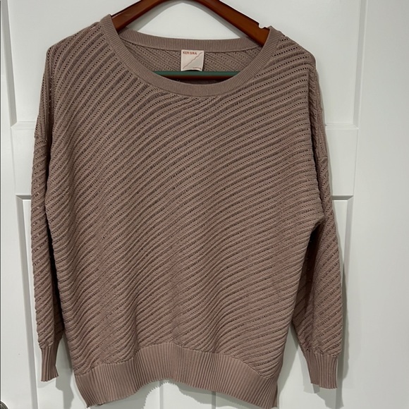 Kerisma Oversizer Crew Neck Sweater with Diagonal Ribbed Design Sz S/M - Picture 1 of 8
